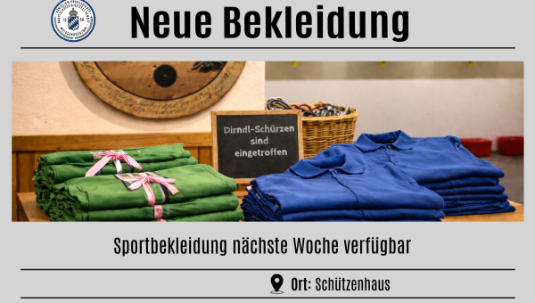 Neue Sportbekleidung ist eingetroffen