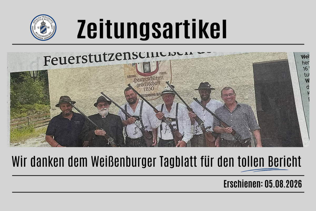 Feuerstutzenschießen der HSG am 01. August 2026